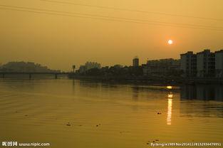 网红江边夕阳照片,美得如诗如画